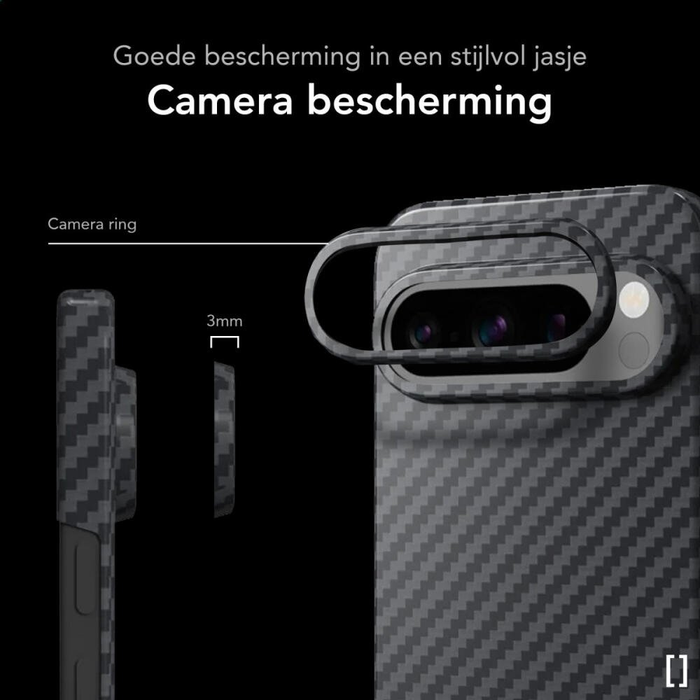 Θήκη Google Pixel 9 Pro XL Nekit Fiber Σκληρή με MagSafe Aramid Fiber 1mm 1500D Kevlar - Black (8719246459559)