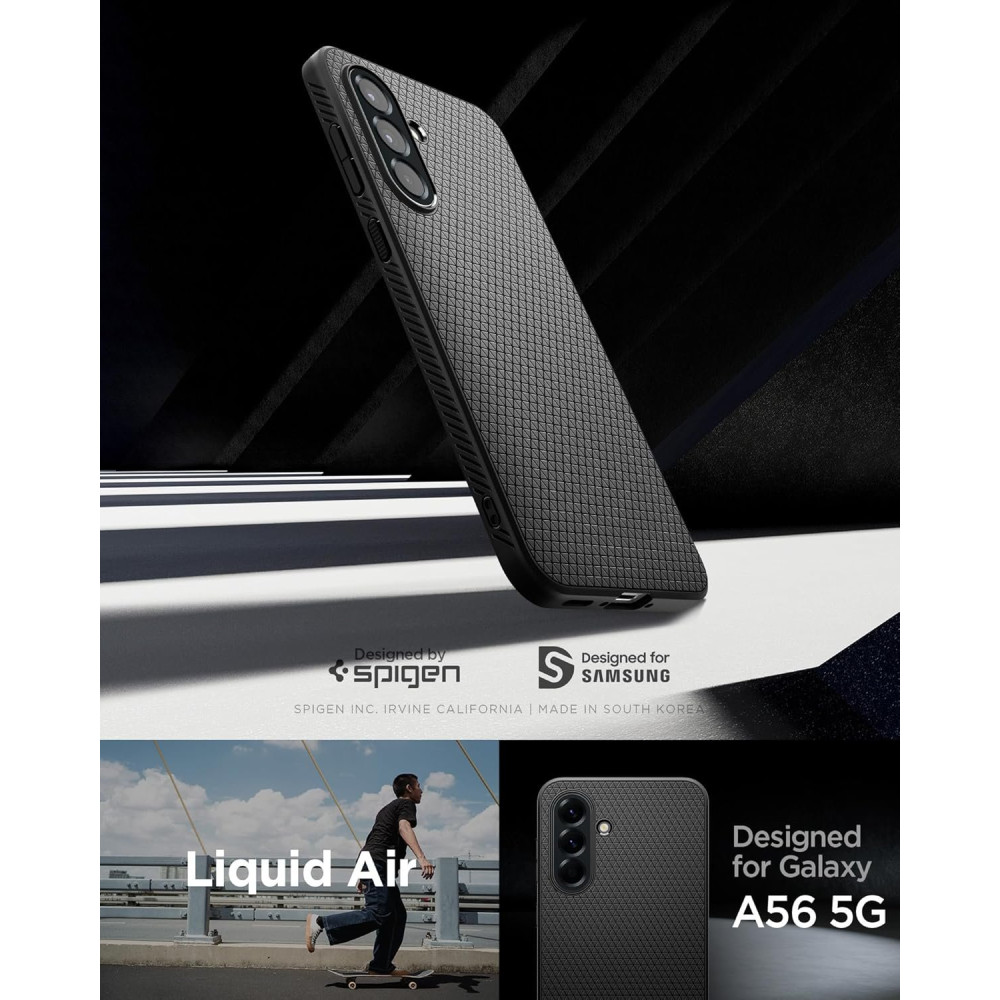 Θήκη Samsung Galaxy A56 Spigen Liquid Air Σιλικόνης - Matte Black (ACS09291)