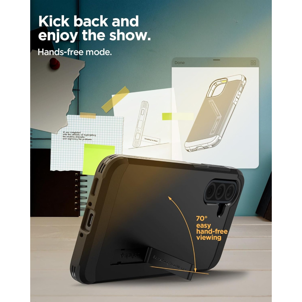 Θήκη Samsung Galaxy A36 Spigen Tough Armor Ανθεκτική Σκληρή με KickStand - Black (ACS09166)