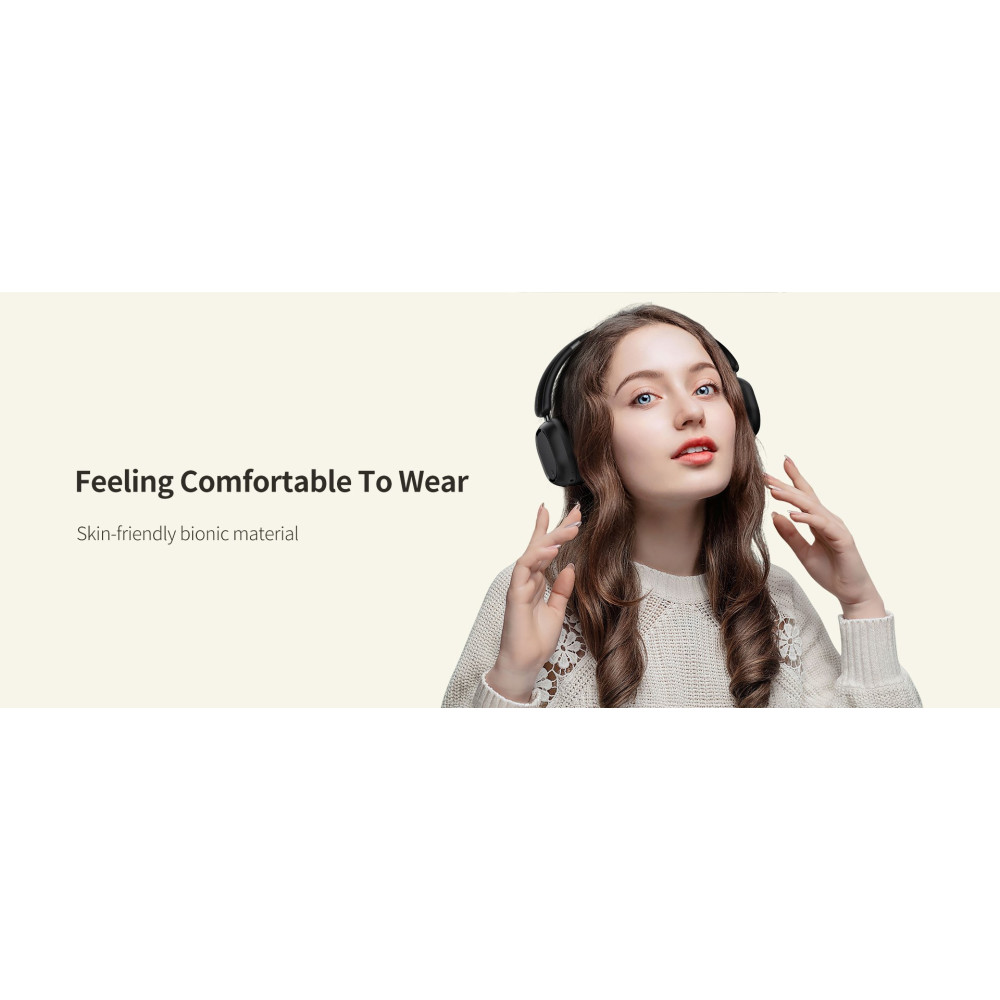 Bluetooth Ακουστικά Recci REP-W79 Wireless Ασύρματα Κεφαλής με Τεχνολογία ANC Ακύρωσης Θορύβου - Black (6955482532812)