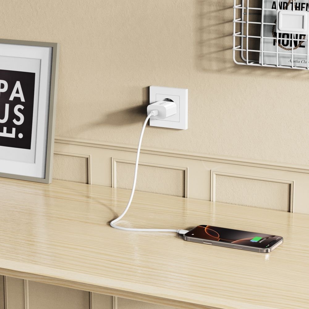 Φορτιστής Tech-Protect NC20W Network Charger Γρήγορος Ταξιδιού / Αντάπτορας με 1 x Type-C 20W - White (5906302380985)