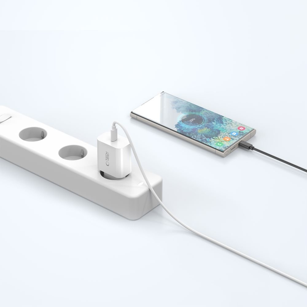 Φορτιστής Tech-Protect NC20W Network Charger Γρήγορος Ταξιδιού / Αντάπτορας με 1 x Type-C 20W - White (5906302380985)