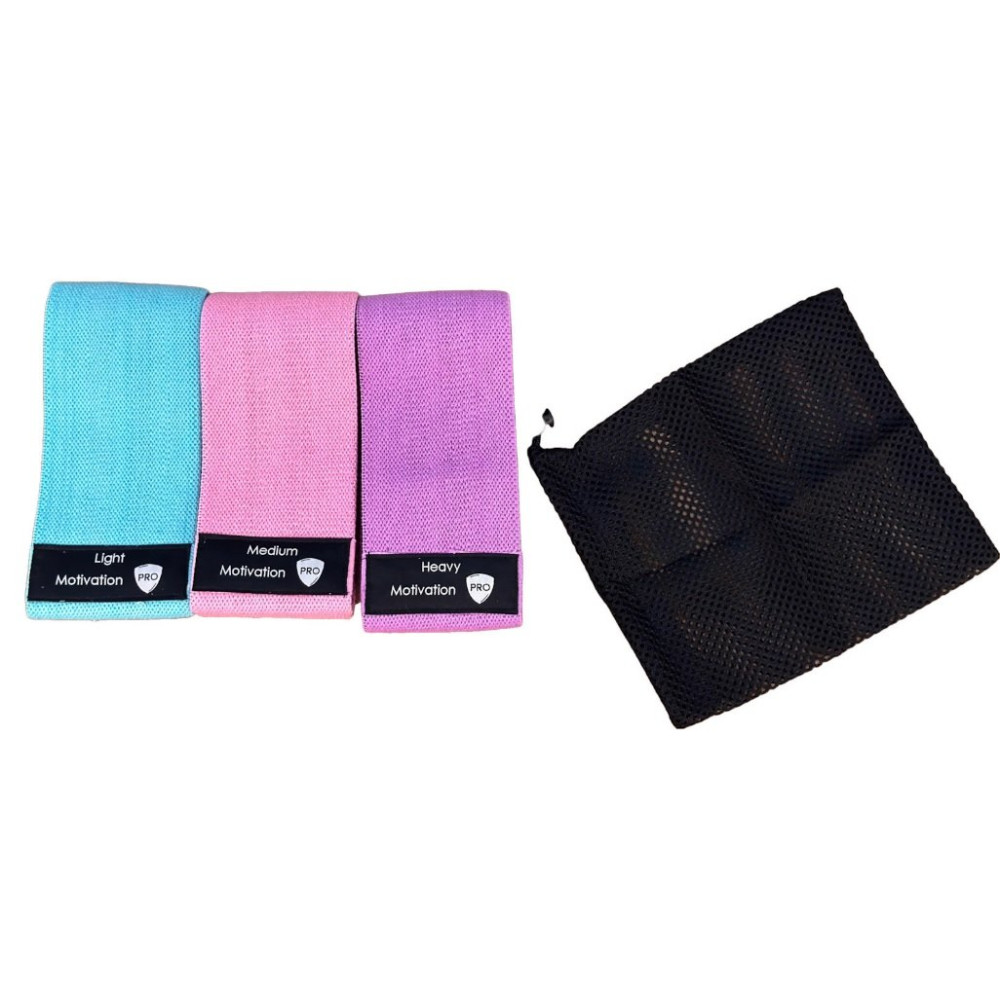 Λάστιχα Γυμναστικής MotivationPro Σετ με 3  Fitness Mini Loop Bands Αντίστασης - Multicolour (021281213286)