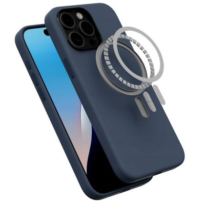 Θήκη iPhone 15 Pro Max Spacecase Pure Mag Σκληρή με MagSafe - Dark Blue (5905719117139)