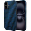 Θήκη iPhone 16 Plus Nekit Fiber Σκληρή με MagSafe Aramid Fiber 1mm 1500D Kevlar - Blue (8719246469572)