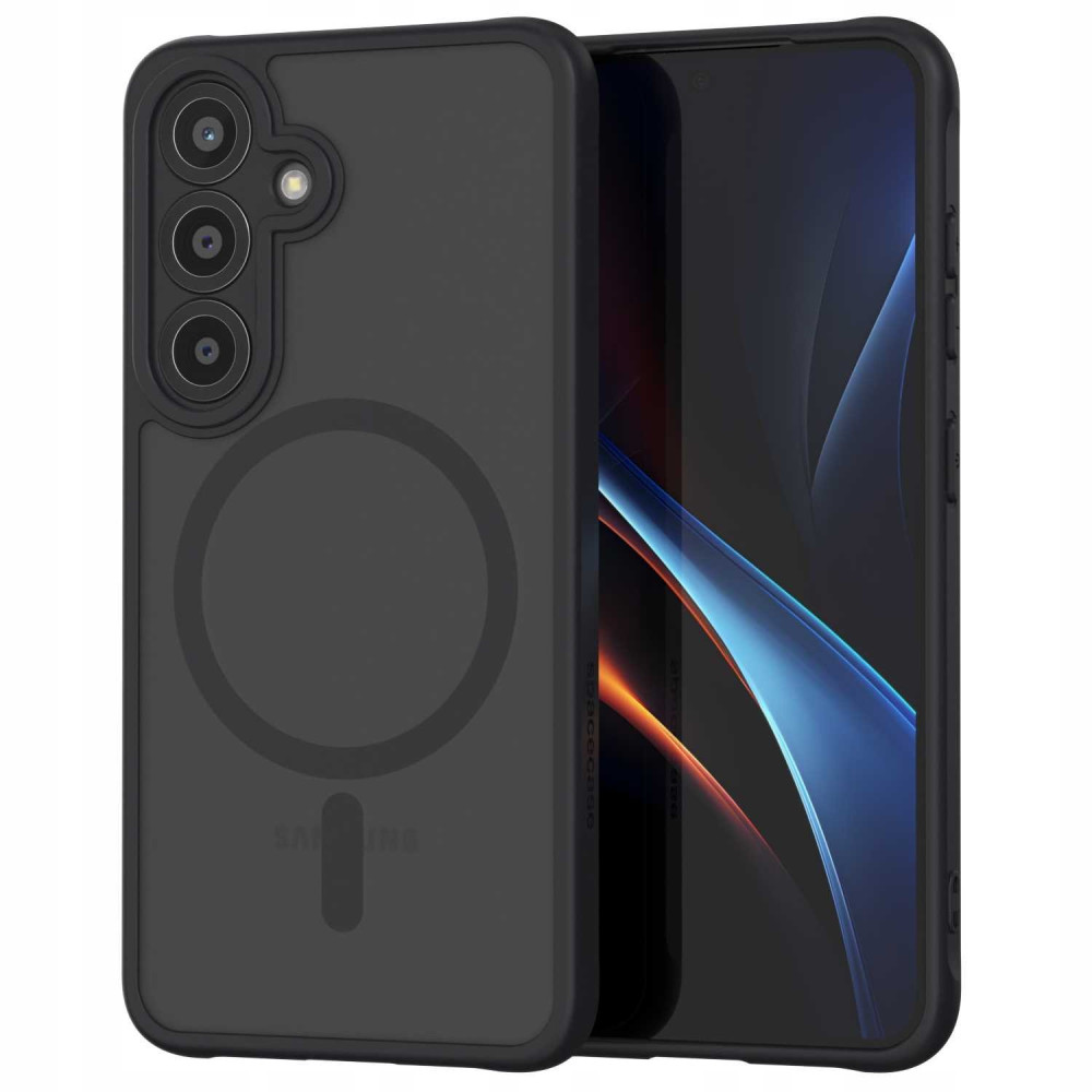 Θήκη Samsung Galaxy S25 Spacecase Hybrid MagSafe Σκληρή Ημιδιάφανη με MagSafe - Black (5905719114725)