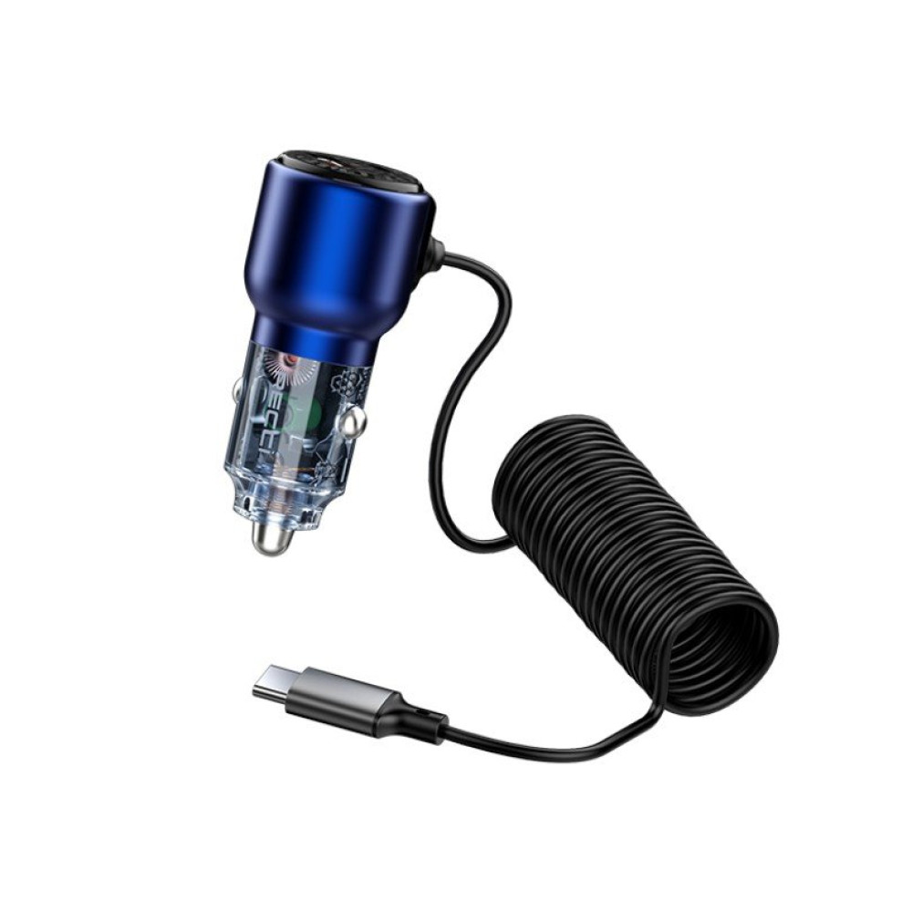 Φορτιστής Αυτοκινήτου Recci Journey RCC-N22 Γρήγορος με 1 x USB-A / 1 x Type-C / Καλώδιο Type-C 110W - Blue (6955482527399)