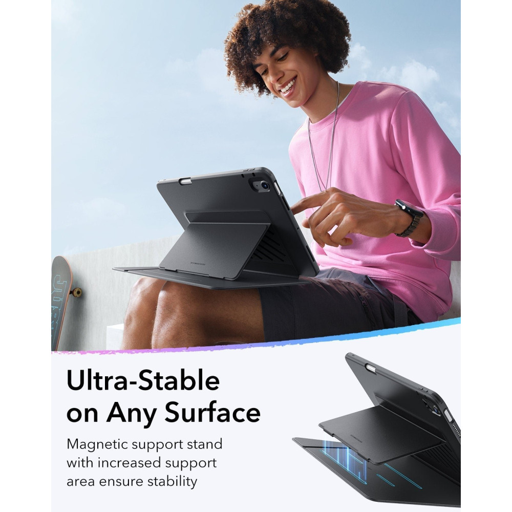 Θήκη iPad Air 7 2025 11" / Air 6 2024 11" / Air 5 2022 10.9" / Air 4 2020 10.9" ESR Flip Hybrid Case με Υποδοχή για Apple Pencil - Black (4894240267134)