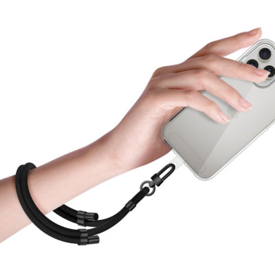 Λουράκι Χειρός Tech-Protect C4S Rope Wrist Strap Αποσπώμενο για Θήκες Κινητών / Smartphones - Black (5906302371686)