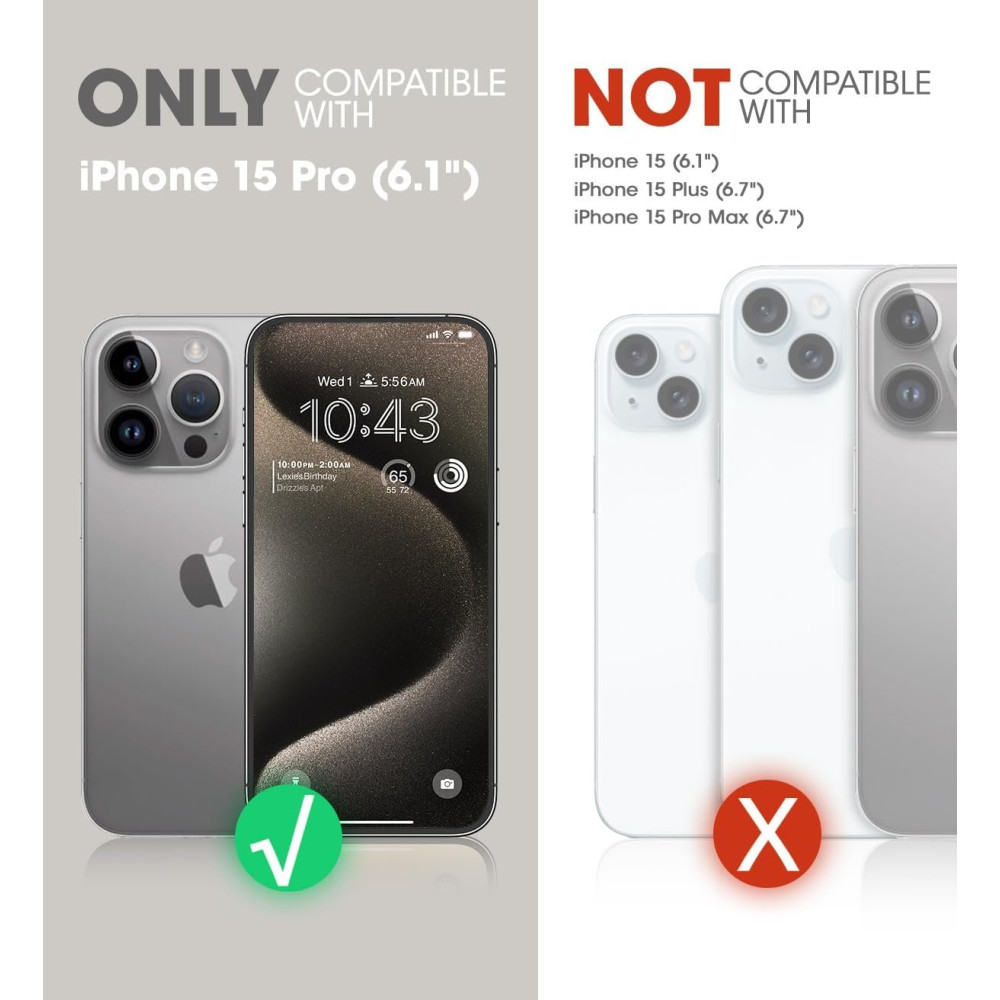 Θήκη iPhone 15 Pro Supcase Unicorn Beetle XT Mag Ανθεκτική MagSafe με Μεταλλικό Κάλυμμα για την Κάμερα - Black (843439136793)