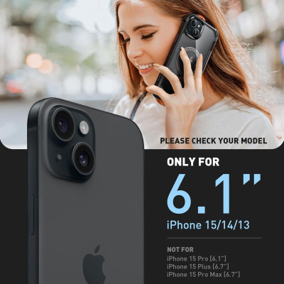 Θήκη iPhone 15 / 14 / 13 Supcase i-Blason Ares Mag Full Body 360° Ανθεκτική με MagSafe - Black (843439124264)