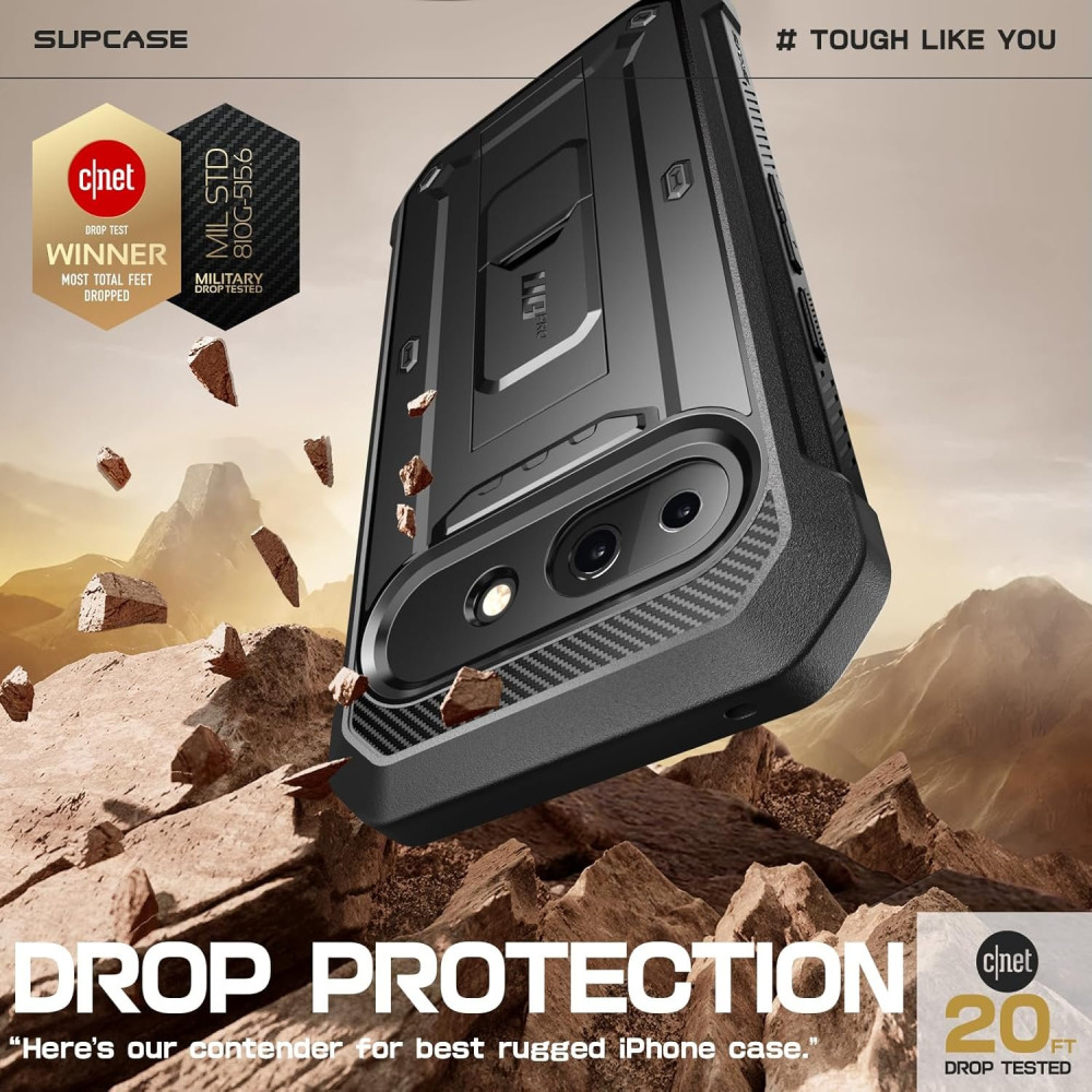 Θήκη Google Pixel 9a Supcase Unicorn Beetle Pro Ανθεκτική Full Body 360° με KickStand - Black (843439157828)