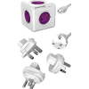 Πολύπριζο Allocacoc PowerCube Rewirable USB με 4 Υποδοχές Type-F 2500W / 2 x USB-A 10.5W / 3 x Βύσματα US / UK / AU & 1 x Καλώδιο IEC EU 100cm 2 Έτη Εγγύηση - Purple (1811/DERU3P)