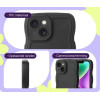 Θήκη iPhone 14 HappyCase Wavy Σιλικόνης - Black (8719246471520)