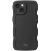 Θήκη iPhone 13 HappyCase Wavy Σιλικόνης - Black (8719246474576)