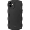 Θήκη iPhone 12 HappyCase Wavy Σιλικόνης - Black (8719246474590)