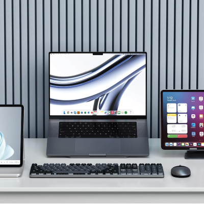 Πληκτρολόγιο Satechi SM3 Slim Mechanical Backlit Bluetooth Keyboard Ασύρματο Μηχανικό με Οπίσθιο Φωτισμό & Brown Διακόπτες Αγγλικό - Dark (ST-KSM3DK-EN)