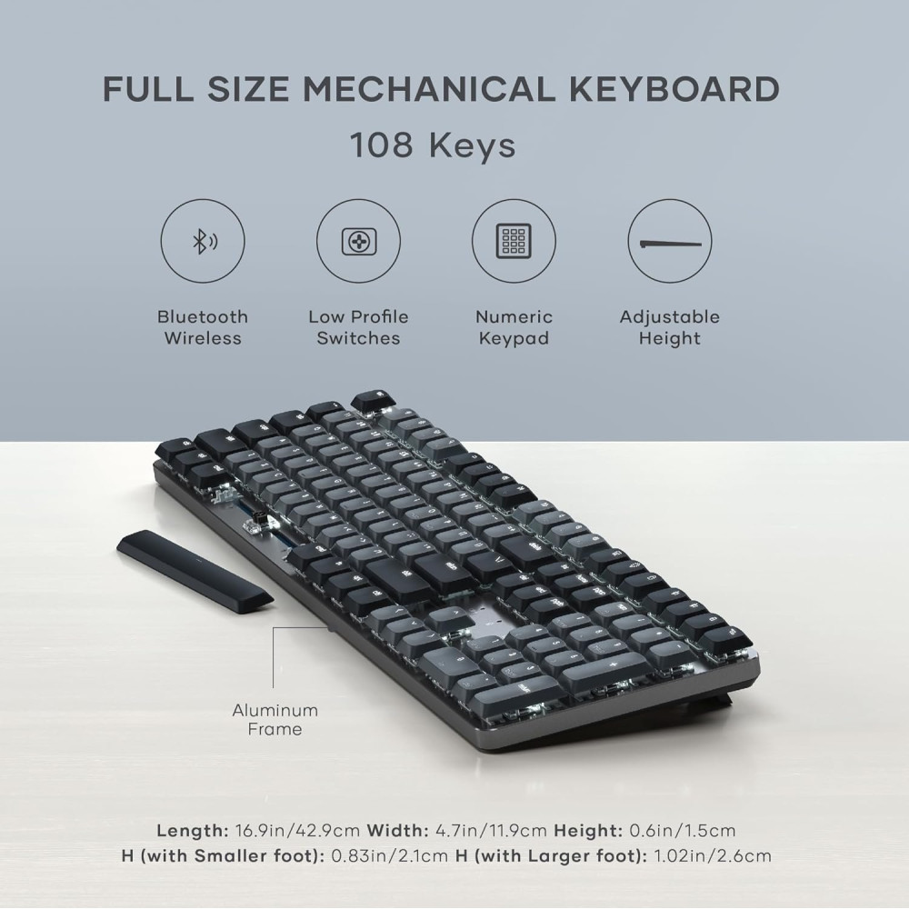 Πληκτρολόγιο Satechi SM3 Slim Mechanical Backlit Bluetooth Keyboard Ασύρματο Μηχανικό με Οπίσθιο Φωτισμό & Brown Διακόπτες Αγγλικό - Dark (ST-KSM3DK-EN)