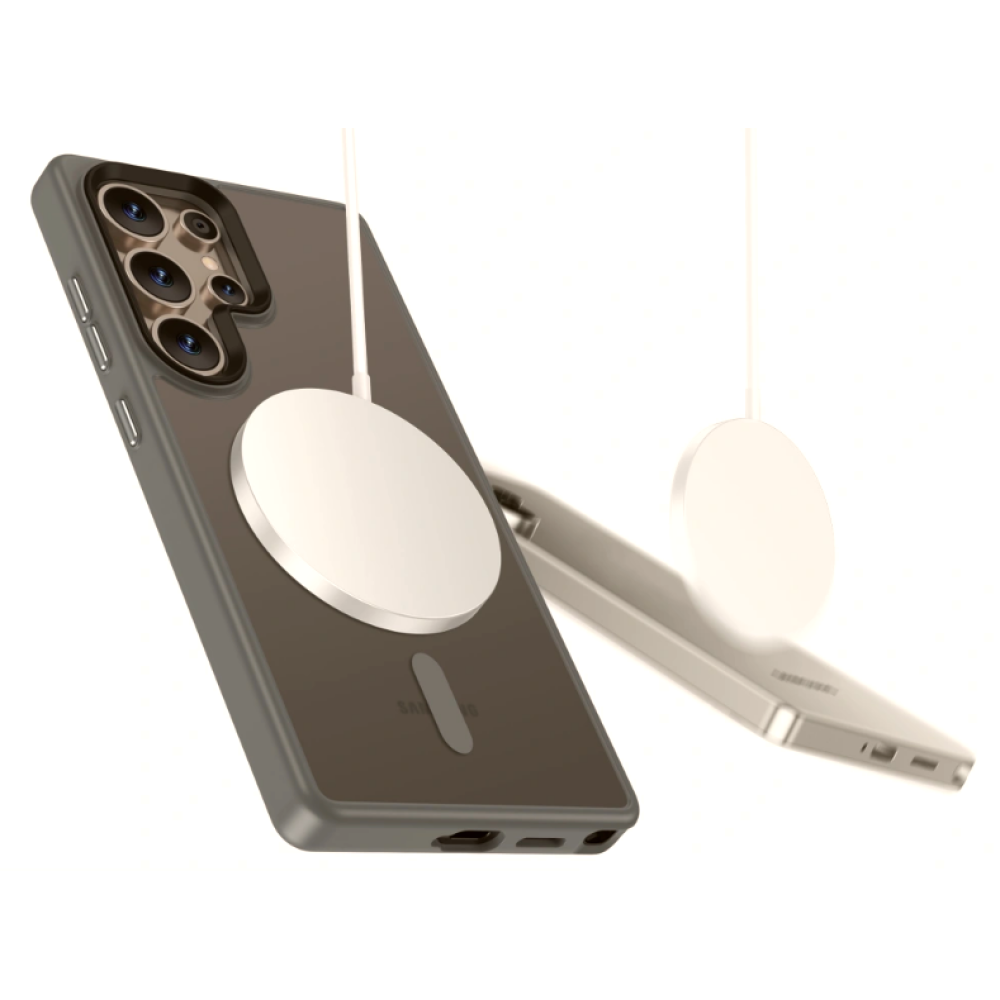 Θήκη Samsung Galaxy S25 Ultra Tech-Protect MagMat Σκληρή Ημιδιάφανη με MagSafe - Matte Titanium (5906302362554)