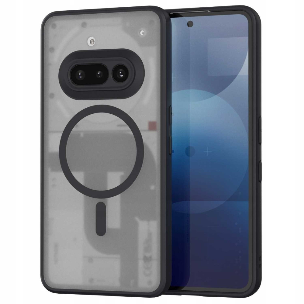 Θήκη Nothing Phone 3a Spacecase Hybrid MagSafe Σκληρή Ημιδιάφανη με MagSafe - Black (5905719119089)