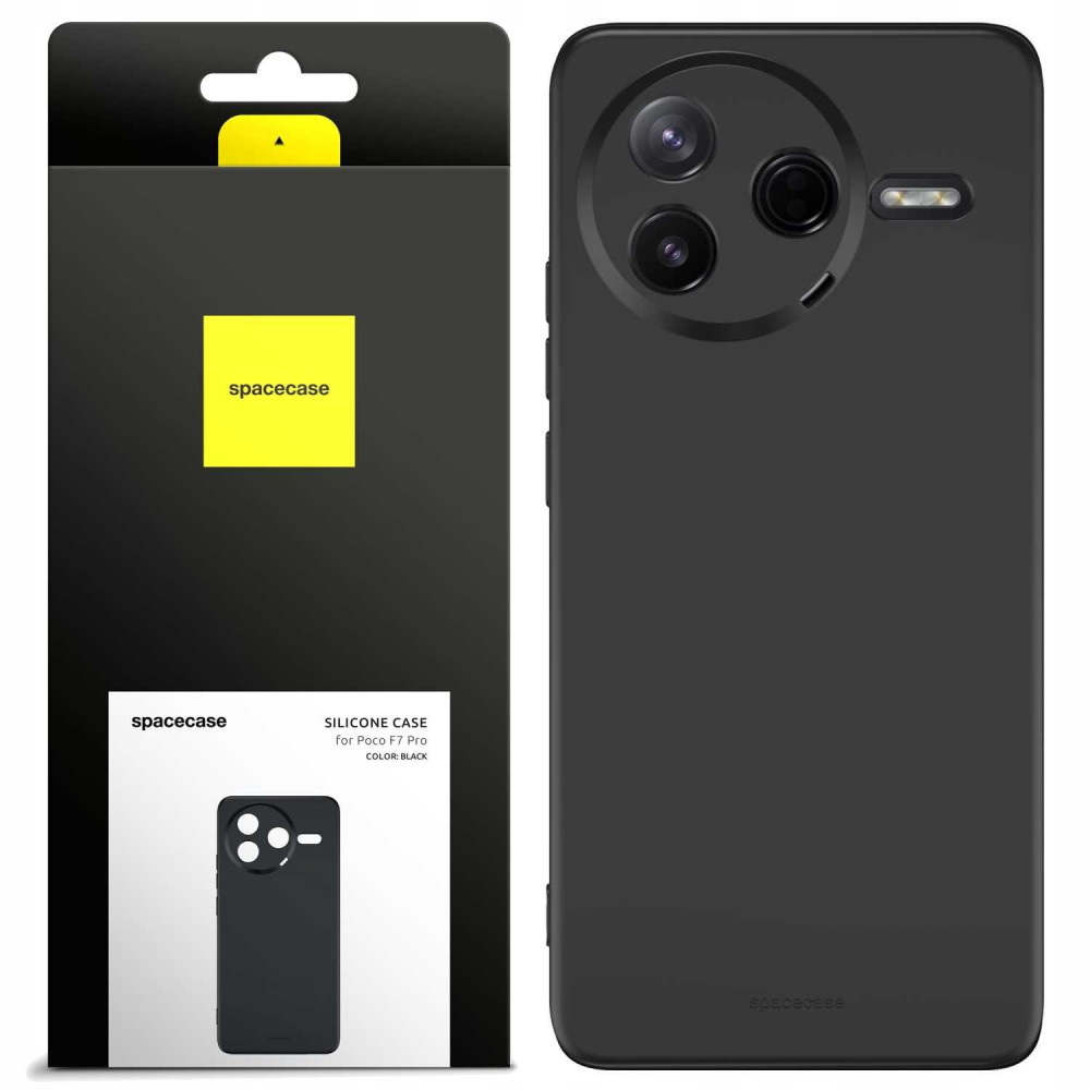 Θήκη Xiaomi Poco F7 Pro Spacecase Silicone Case Σιλικόνης - Black (5905719119188)