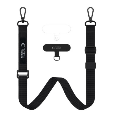 Λουράκι Χειρός & Λαιμού Tech-Protect C6S Rope Crossbody Αποσπώμενο για Θήκες Κινητών / Smartphones - Black (5906302370979)
