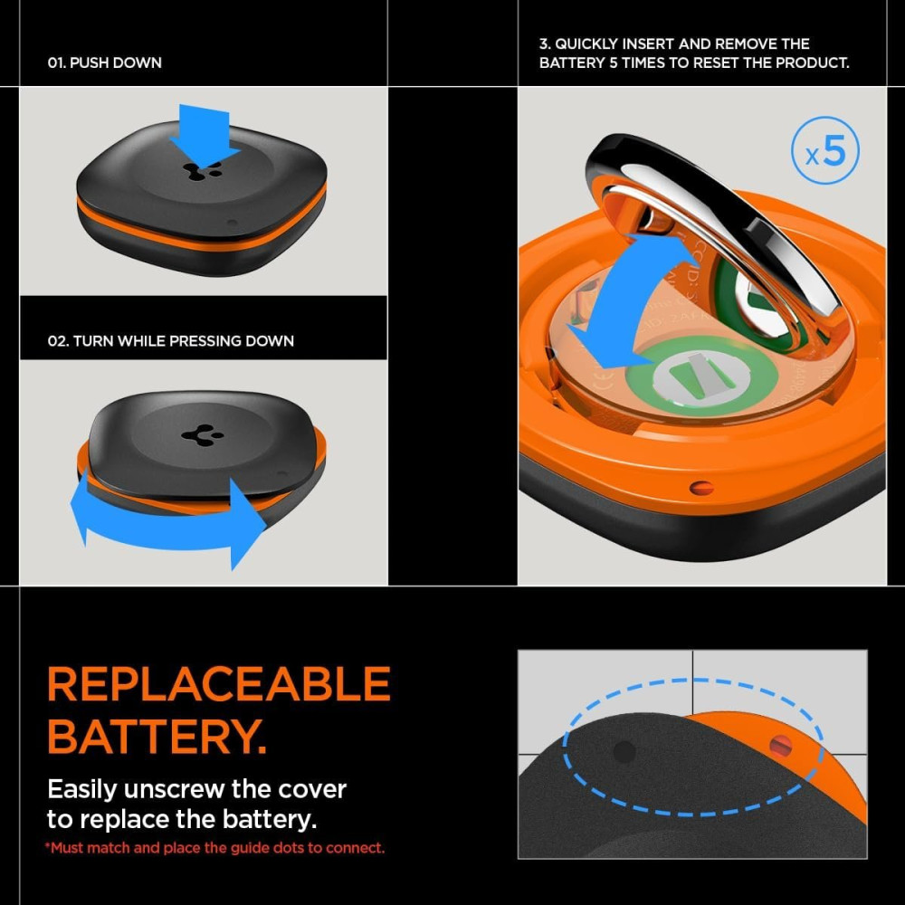 Bluetooth Tracker / Συσκευή Εντοπισμού Spigen TagMe για Apple Συσκευές με Apple Find My - Black (AHP07580)