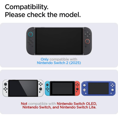 Tempered Glass Nintendo Switch 2 Spigen GLAS.tR EZ Fit Αντιχαρακτικό Γυαλί Προστασίας Οθόνης 2 Τεμάχια (AGL09111)