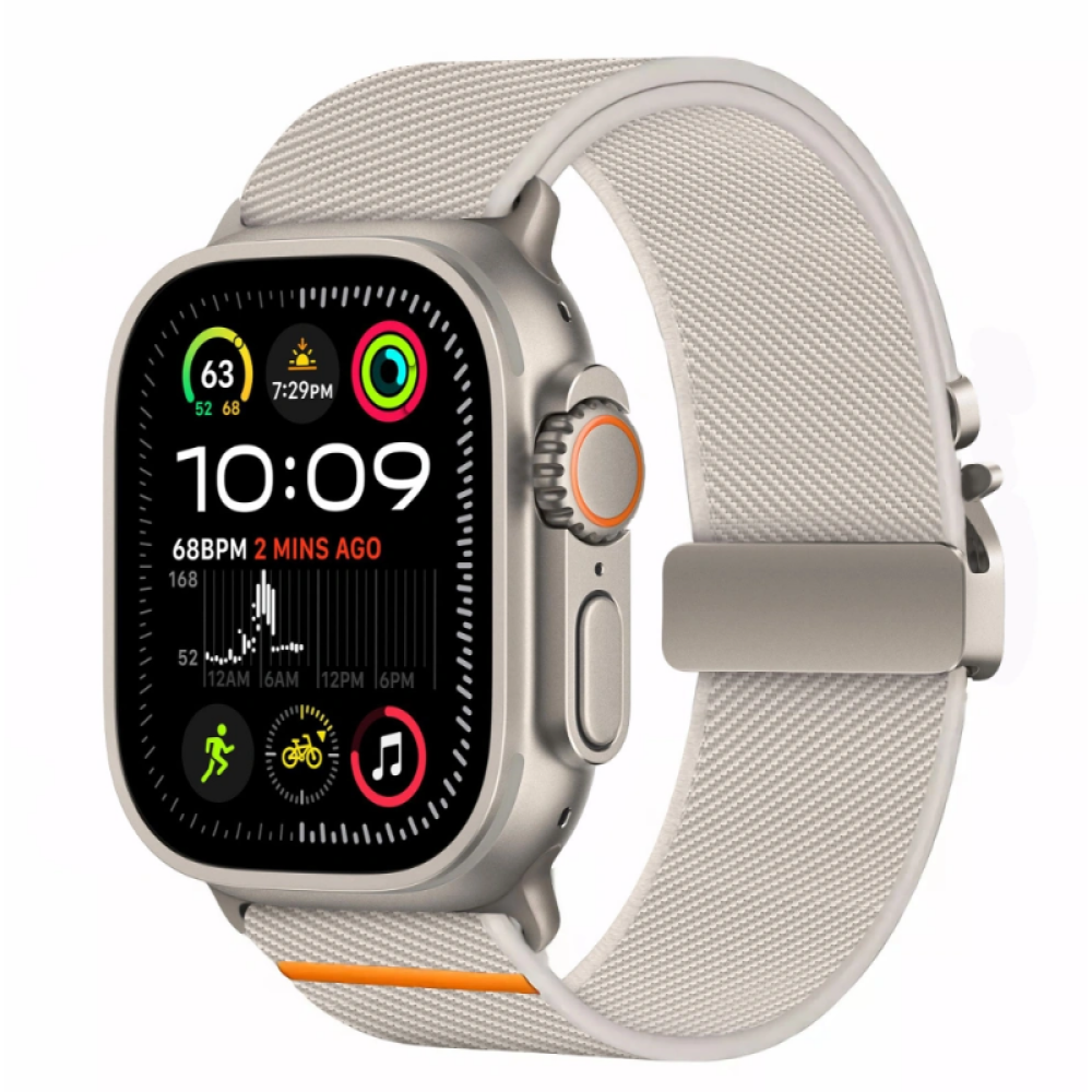 Λουράκι Apple Watch Ultra/SE/11/10/9/8/7/6/5/4 (49/46/45/44mm) Tech-Protect Nylon Clasp - Titanium (5906302363025)
