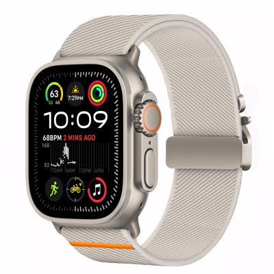 Λουράκι Apple Watch Ultra/SE/11/10/9/8/7/6/5/4 (49/46/45/44mm) Tech-Protect Nylon Clasp - Titanium (5906302363025)