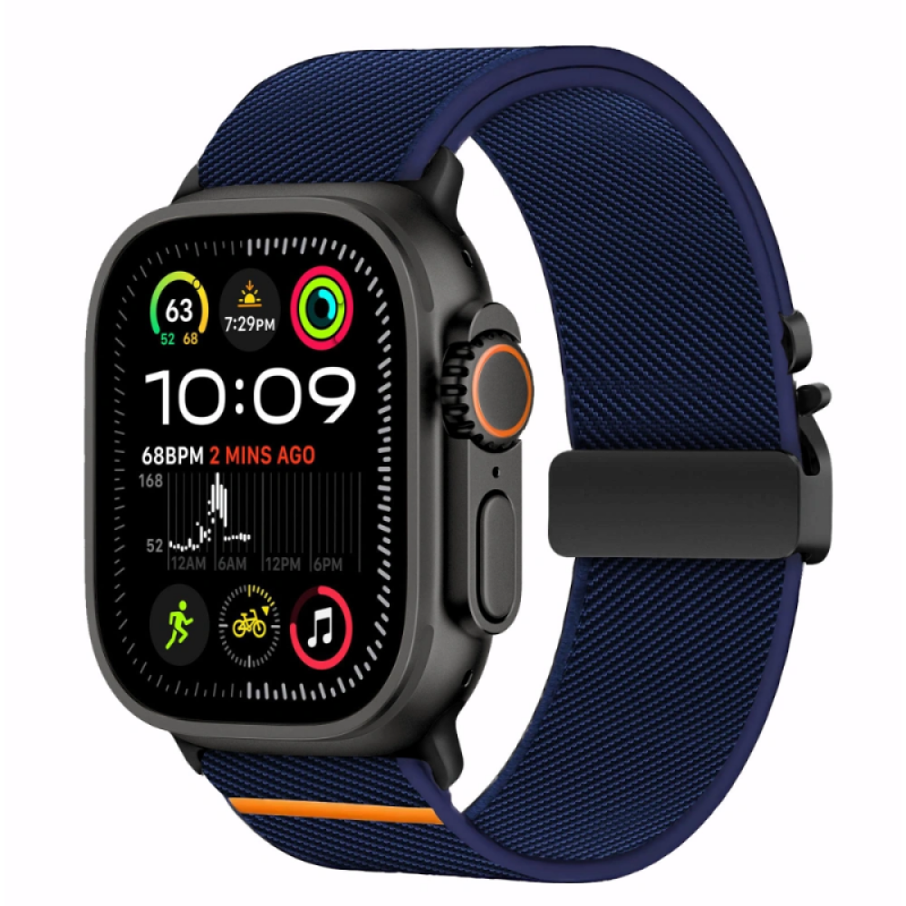 Λουράκι Apple Watch Ultra/SE/11/10/9/8/7/6/5/4 (49/46/45/44mm) Tech-Protect Nylon Clasp - Navy (5906302363032)