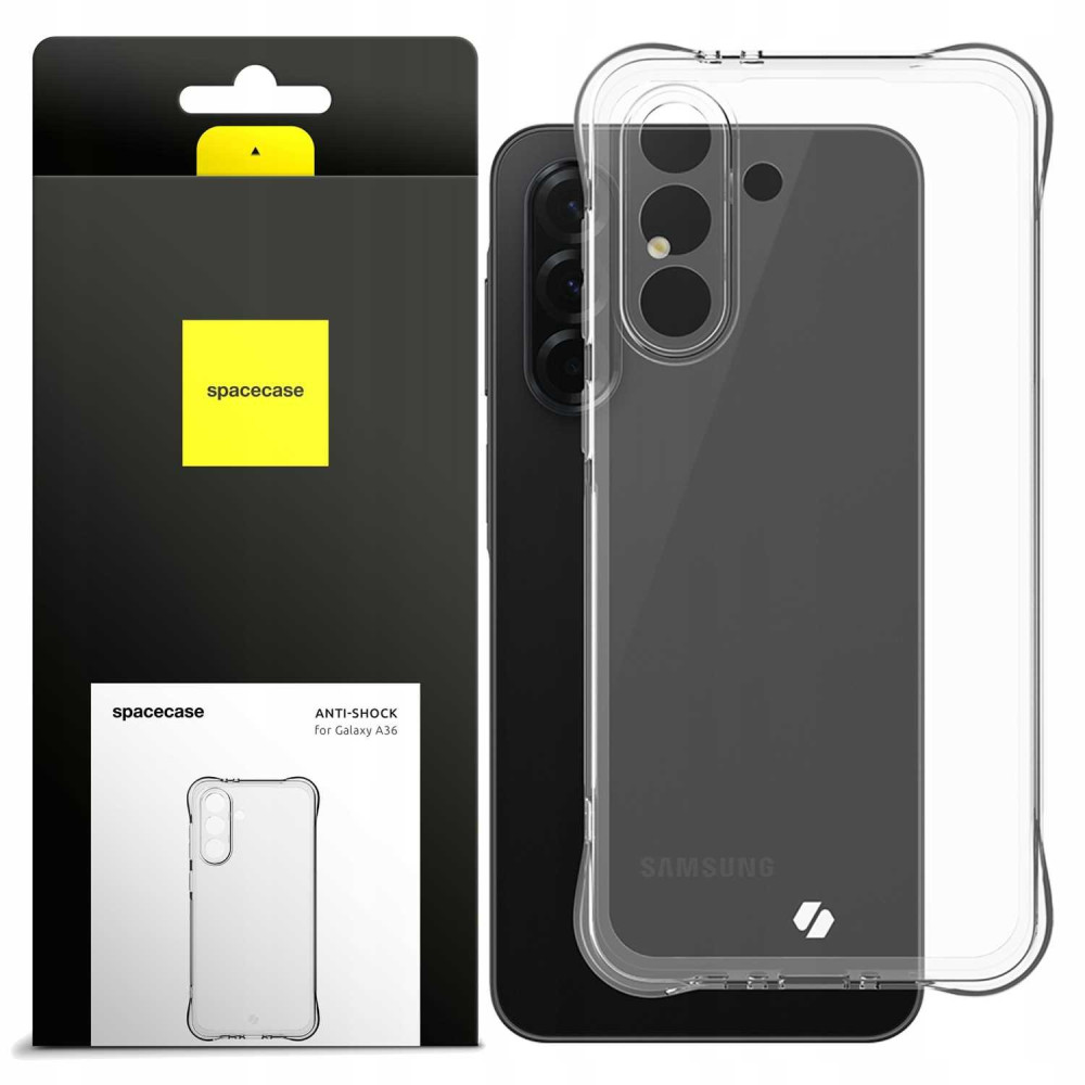 Θήκη Samsung Galaxy A36 Spacecase Anti-Shock Διάφανη Σιλικόνης 1mm - Clear (5905719117375)