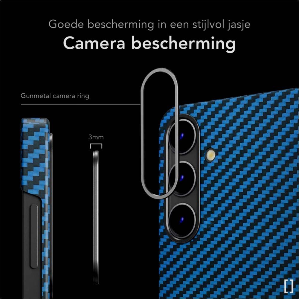 Θήκη Samsung Galaxy S25 Plus Nekit Fiber Σκληρή με MagSafe Aramid Fiber 1mm 1500D Kevlar - Blue (8719246469817)