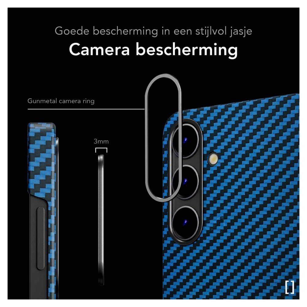 Θήκη Samsung Galaxy S25 Nekit Fiber Σκληρή με MagSafe Aramid Fiber 1mm 1500D Kevlar - Blue (8719246469800)