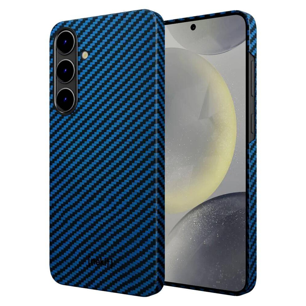 Θήκη Samsung Galaxy S24 Nekit Fiber Σκληρή με MagSafe Aramid Fiber 1mm 1500D Kevlar - Blue (8719246469671)