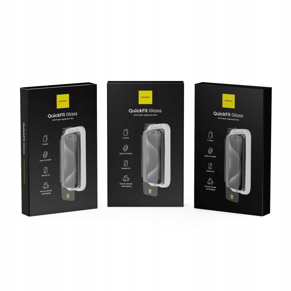 Tempered Glass iPhone 16 Pro Spacecase QuickFit Privacy Glass Αντιχαρακτικό Γυαλί Προστασίας Απορρήτου Οθόνης με Απλικατέρ QuickFit 2 Τεμάχια - Privacy (5905719118426)