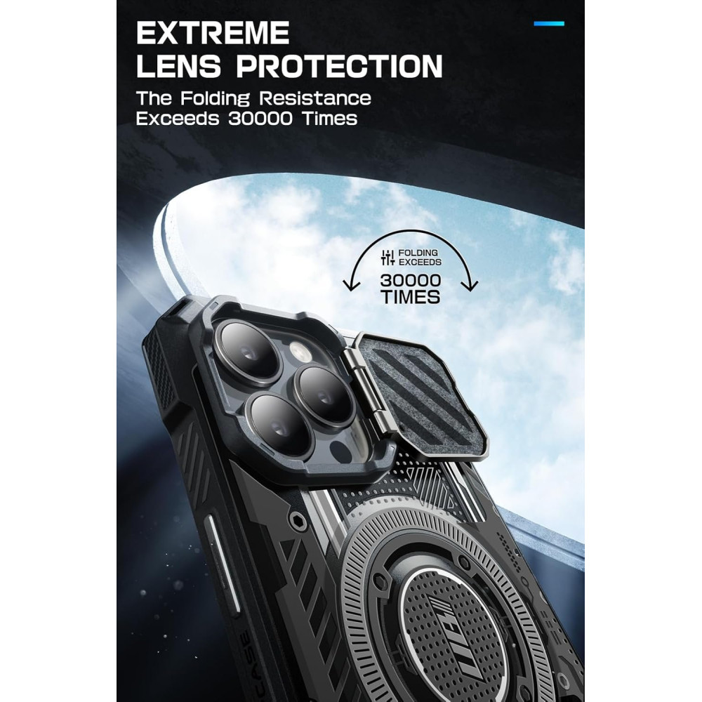 Θήκη iPhone 15 Pro Max Supcase Unicorn Beetle XT Mag Ανθεκτική MagSafe με Μεταλλικό Κάλυμμα για την Κάμερα - Black Circuit (843439142800)