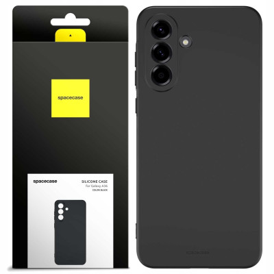 Θήκη Samsung Galaxy A36 Spacecase Silicone Case Σιλικόνης - Black (5905719117399)
