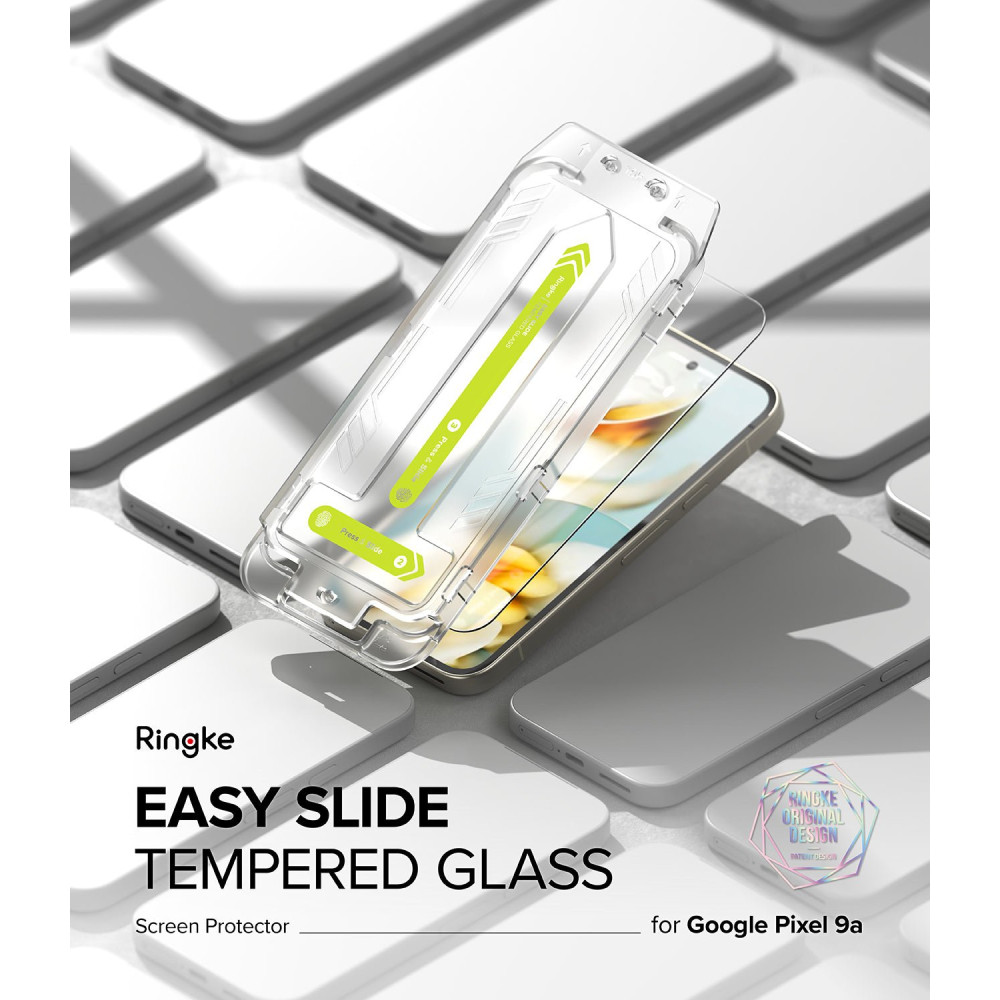 Tempered Glass Google Pixel 9a Ringke Easy Slide Αντιχαρακτικό Γυαλί Προστασίας Οθόνης 2 Τεμάχια - Clear (8800293853497)