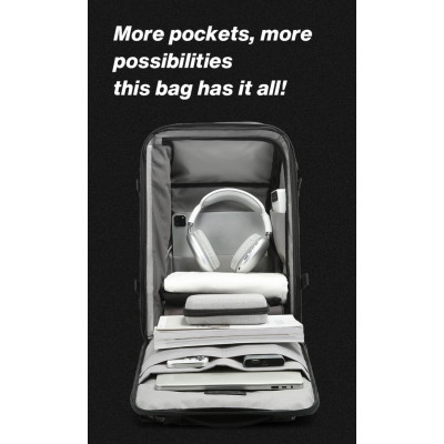 Σακίδιο Πλάτης / Backpack Bange FW230 Ορειβατικό / Τσάντα Μεταφοράς Laptop έως 15.6" 36L - Black