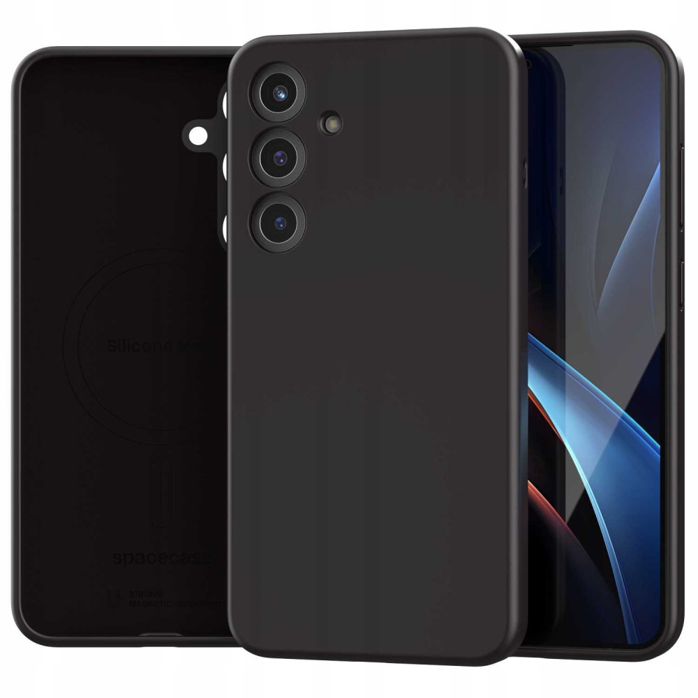 Θήκη Samsung Galaxy S25 Plus Spacecase Silicone Magnetic Case Σιλικόνης με MagSafe - Black (5905719114190)
