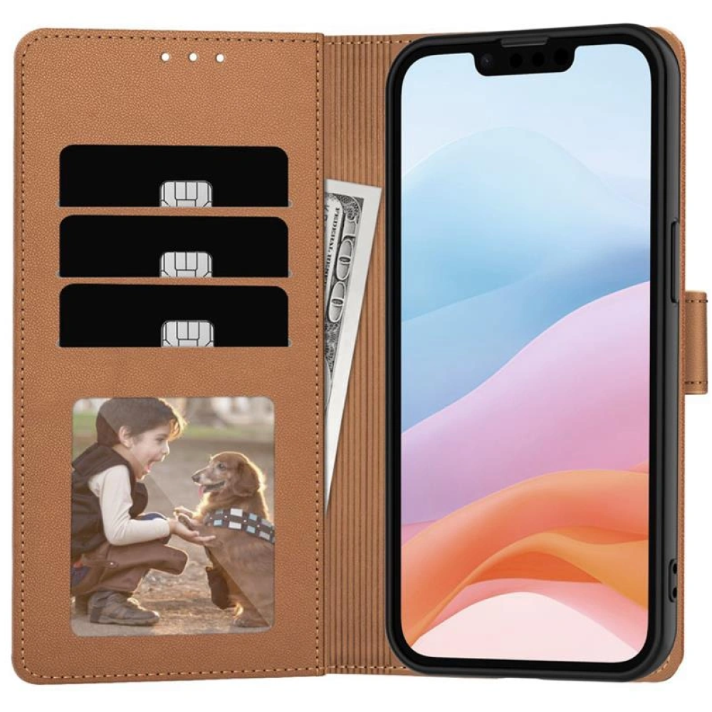 Θήκη iPhone 16e Tech-Protect Wallet Πορτοφόλι - Brown (5906302363339)