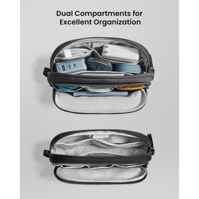 Θήκη Universal Tomtoc Light-T12 Accessory Pouch για Αξεσουάρ / PowerBank / Smartphone 1.8L Medium - Black (T12M1D1)