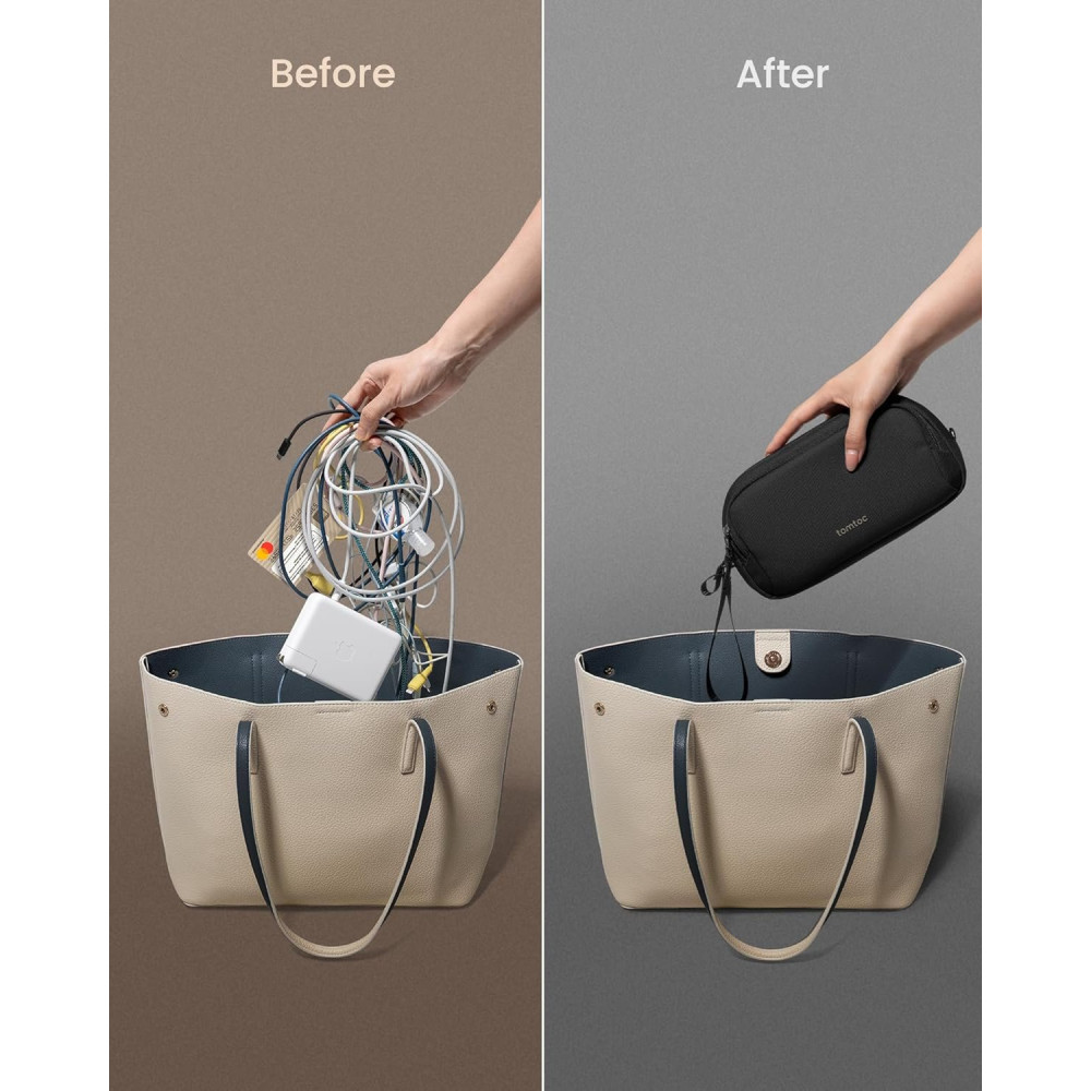 Θήκη Universal Tomtoc Light-T12 Accessory Pouch για Αξεσουάρ / PowerBank / Smartphone 1.8L Medium - Black (T12M1D1)