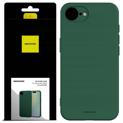 Θήκη iPhone 16e Spacecase Silicone Case Σιλικόνης - Dark Green (5905719117894)