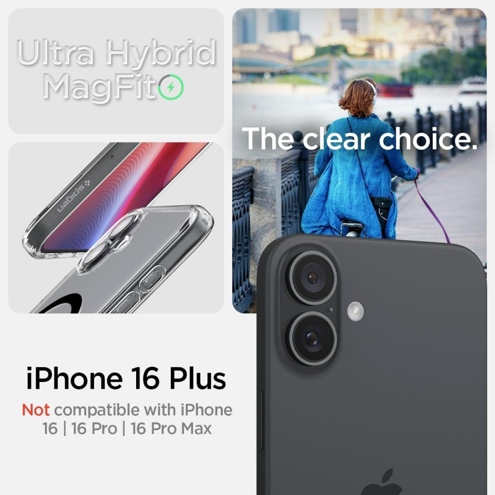 Θήκη iPhone 16 Plus Spigen Ultra Hybrid MagFit Σκληρή με MagSafe - Black (ACS08076)