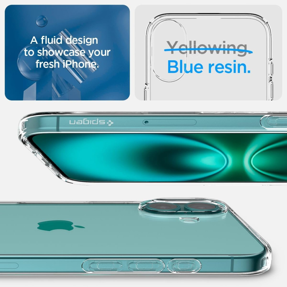 Θήκη iPhone 16 Plus Spigen Liquid Crystal Σιλικόνης - Crystal Clear (ACS08064)