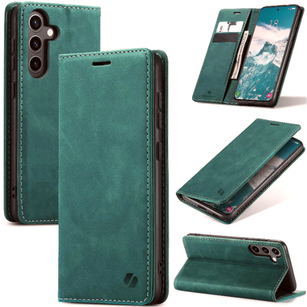 Θήκη Samsung Galaxy S25 Plus Spacecase Wallet Πορτοφόλι - Green (5905719114657)