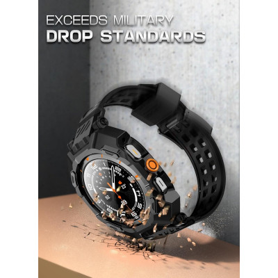 Θήκη & Tempered Glass Samsung Galaxy Watch Ultra 2025 / 2024 47mm Supcase Unicorn Beetle Pro Ανθεκτική Unibody με 2 x Αντιχαρακτικά Γυαλία Προστασίας - Black (843439151642)