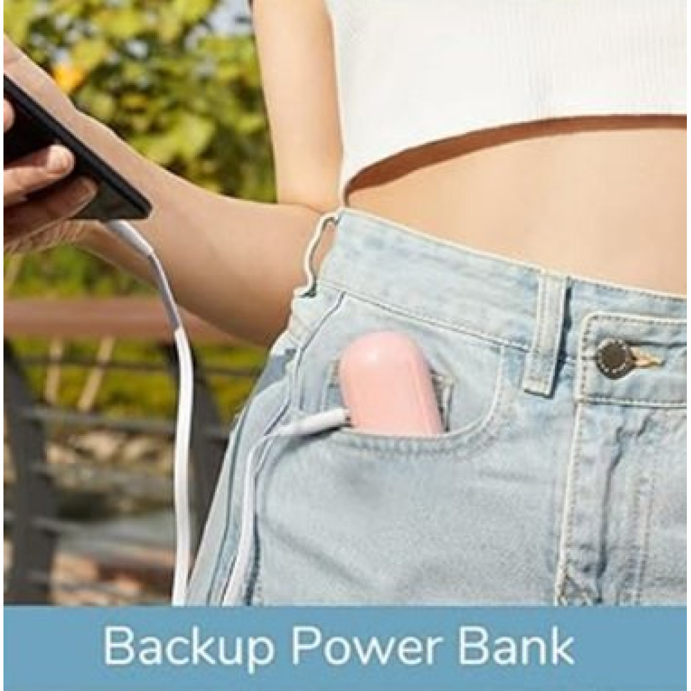 Ανεμιστηράκι JisuLife F8 Handheld Fan Life8 Φορητό Επαναφορτιζόμενο με Λουράκι Χειρός / Φακός 60 Lumens & PowerBank με 1 x Θύρα USB-A 2.000mAh - Pink (6975061530978)